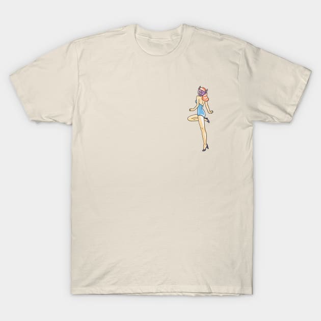 Batty Pin Up Girl T-Shirt by lexalion